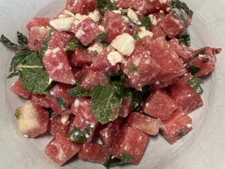 Wassermelone-Feta Salat mit Minze